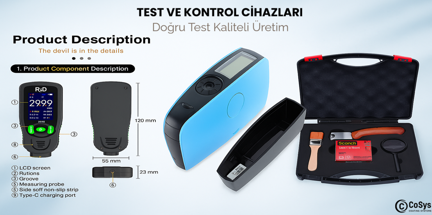 CROSSCUT, GLOSSMETER, COLORİMETER, BOYA KALINLIK ÖLÇÜM CİHAZI