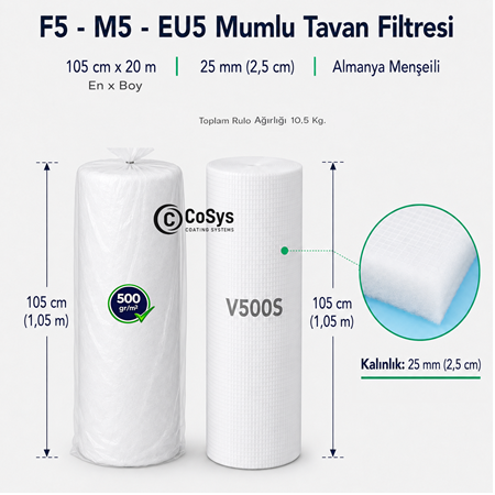 Tavan Filtresi F5–M5–EU5 - 105cmx20m V500S