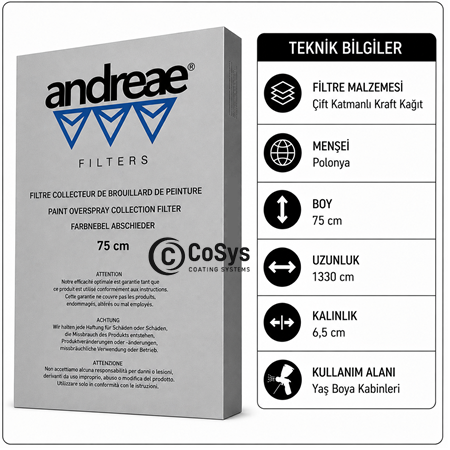 Akordeon Kağıt Filtre - Andreae 75cmx1330cm
