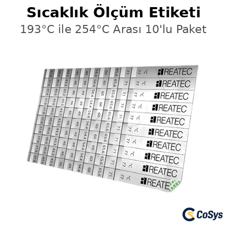 193°C ile 254°C Arası Ölçüm Etiket - 10'lu Paket
