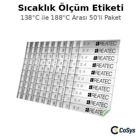 138°C ile 188°C Arası Ölçüm Etiket - 50'li Paket