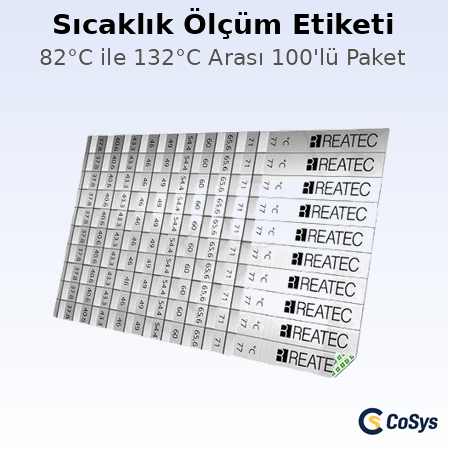 82°C ile 132°C Arası Ölçüm Etiket - 100'lü Paket