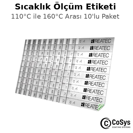 Sıcaklık Ölçüm Etiketi 110°C - 160°C Arası 10'lu Paket