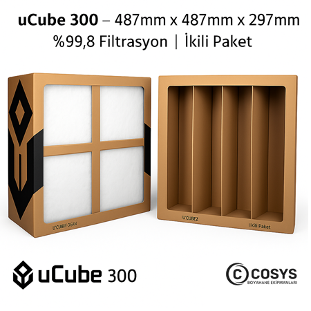 Boya Küpü Karton Filtre  487 x 487 x 297mm (İkili Paket )