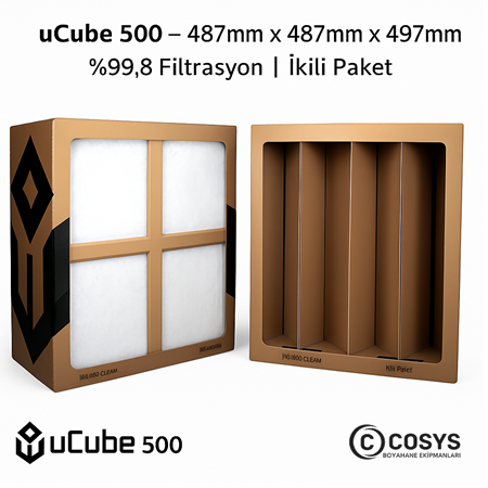 Boya Küpü Karton Filtre  487 x 487 x 497mm (İkili Paket )