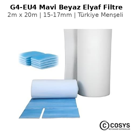 G4-EU4 Mavi Beyaz Elyaf Filtre | 15-17mm | 2mx20m