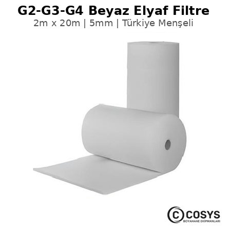 Sentetik Beyaz Elyaf Rulo Filtre - 5 mm | 2m x 20m