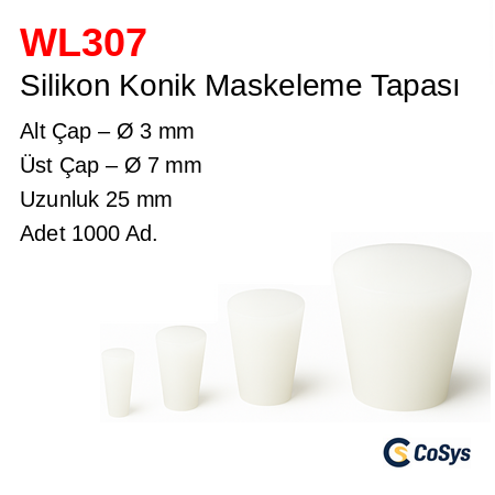 WL307 Konik Maskeleme Tapası